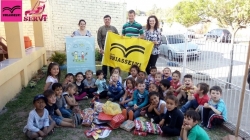 A TURMA ADG0487 DA SERVI POLO UNIASSELVI VISITA A ESCOLA EDUC INFANTIL RECANTO INFANTIL